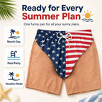 Custom Funny Patriotic Men Swim Trunks
