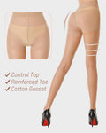 40D Run-Resistant Sheer Tights