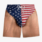 Custom Funny Patriotic Men Swim Trunks